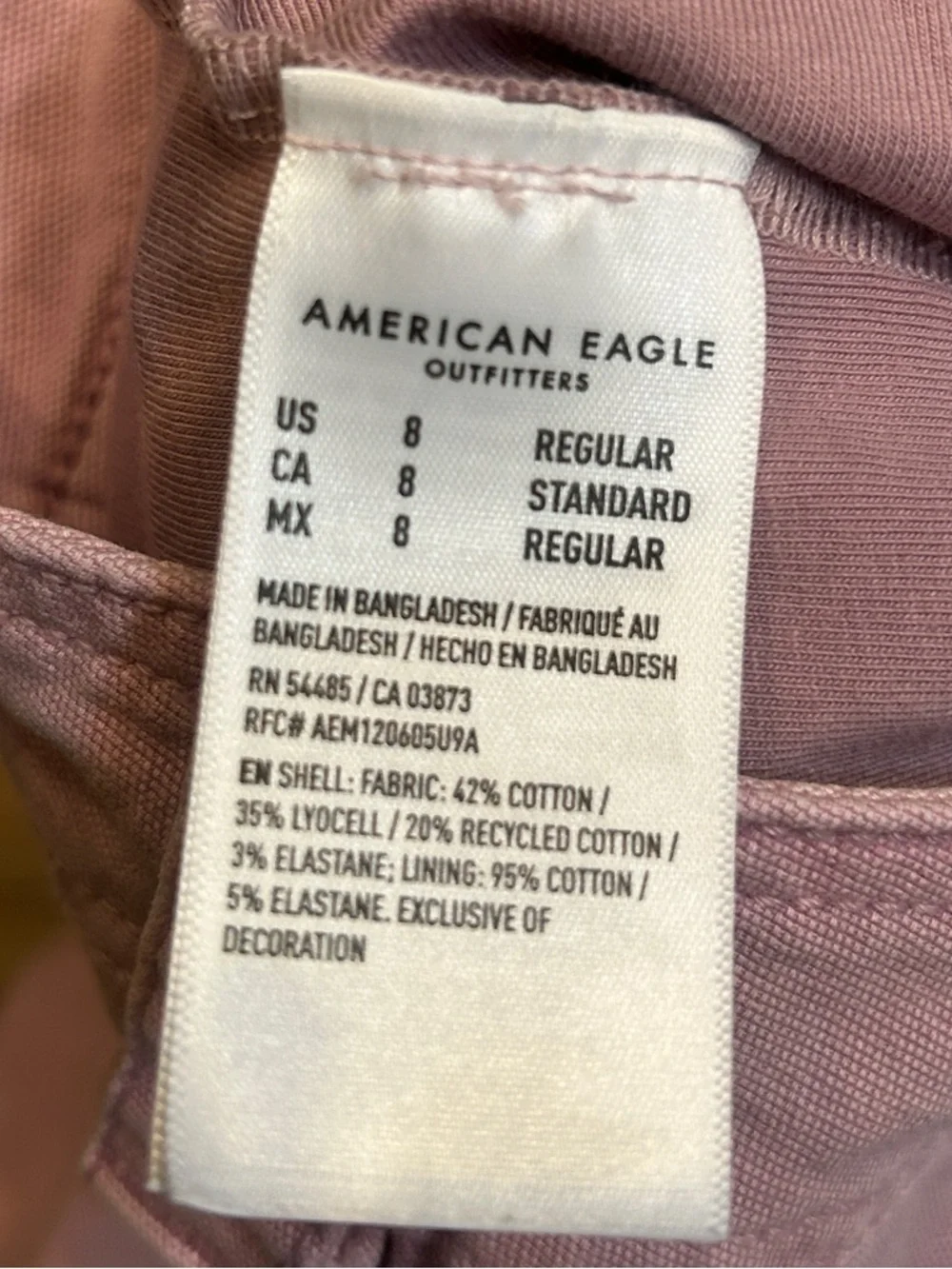 American Eagle Outfitters Pink Cotton Mini Skort